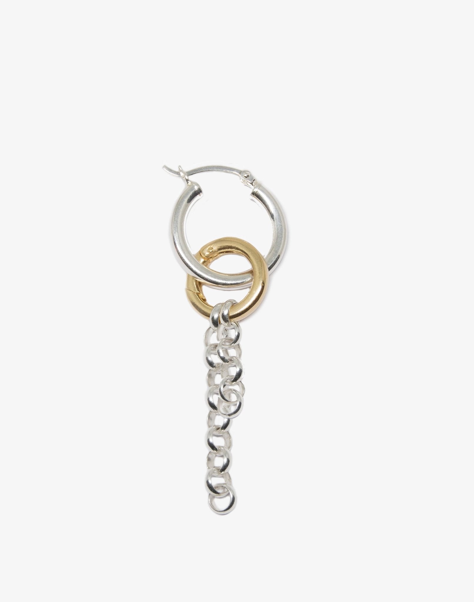 Unisex silver chain hoops earrings jewelry minimal Made in Brooklyn New York,  jewelry by llayers.