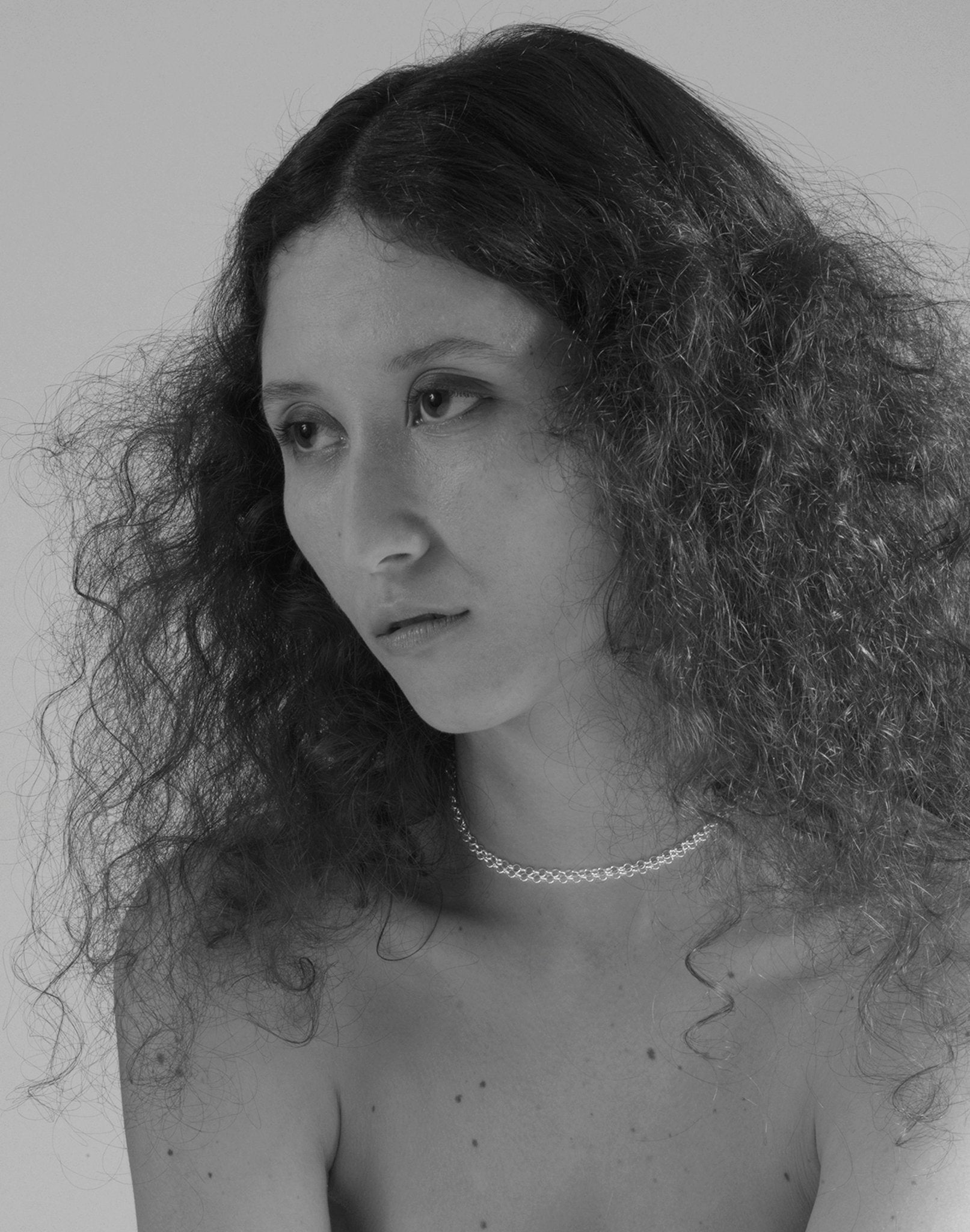 Sterling silver chain choker necklace. Best affordable minimalist jewelry brand Made in Brooklyn New York by llayers.