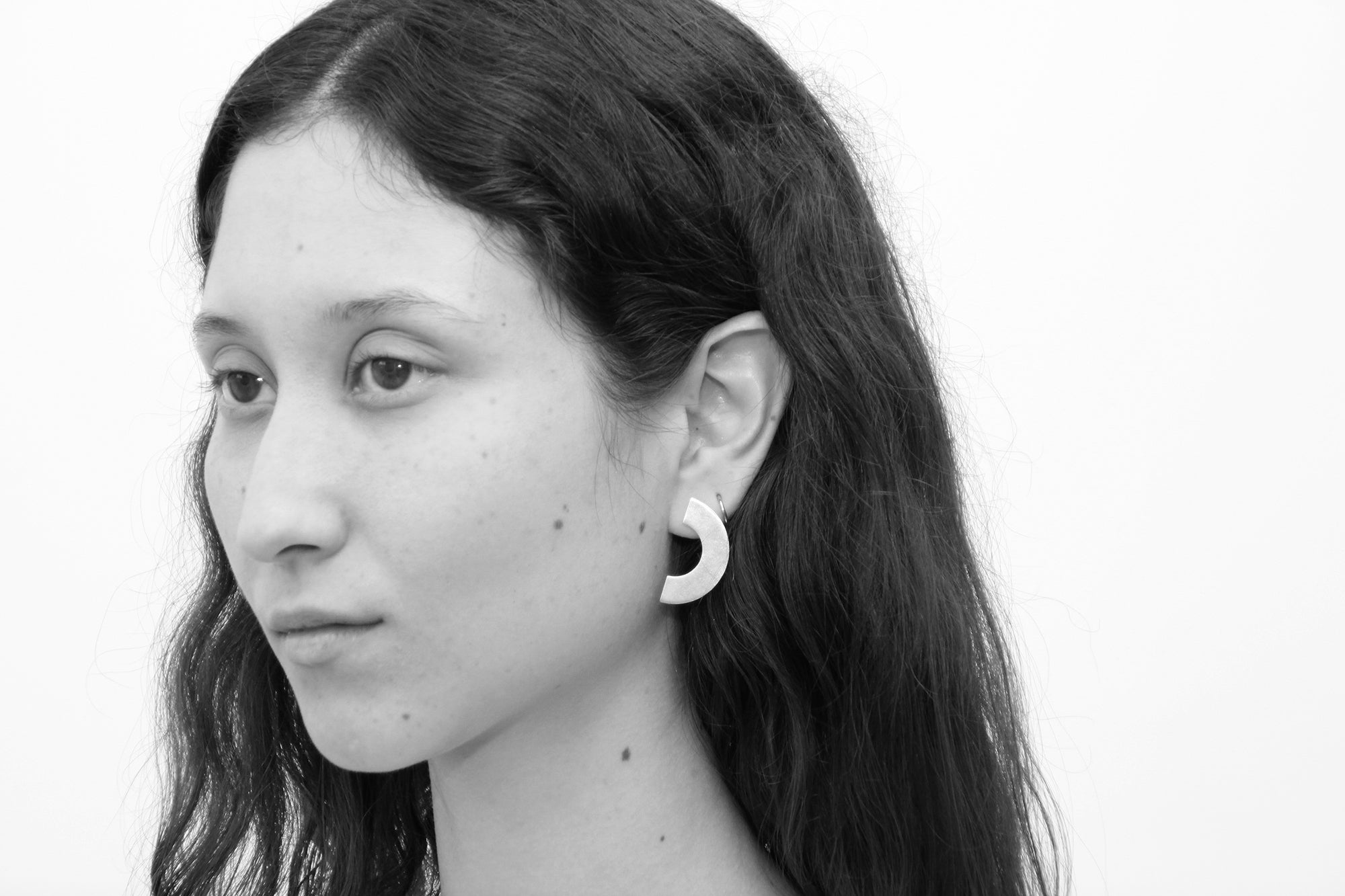 silver moon crescent statement earrings phase brooklyn new york by llayers jewelry men women 