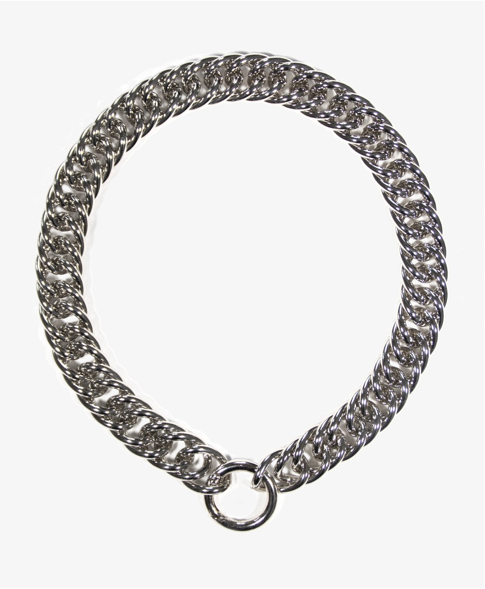 silver stainless steel choker chain necklace unchained 006 Brooklyn New York by llayers men women jewelry 