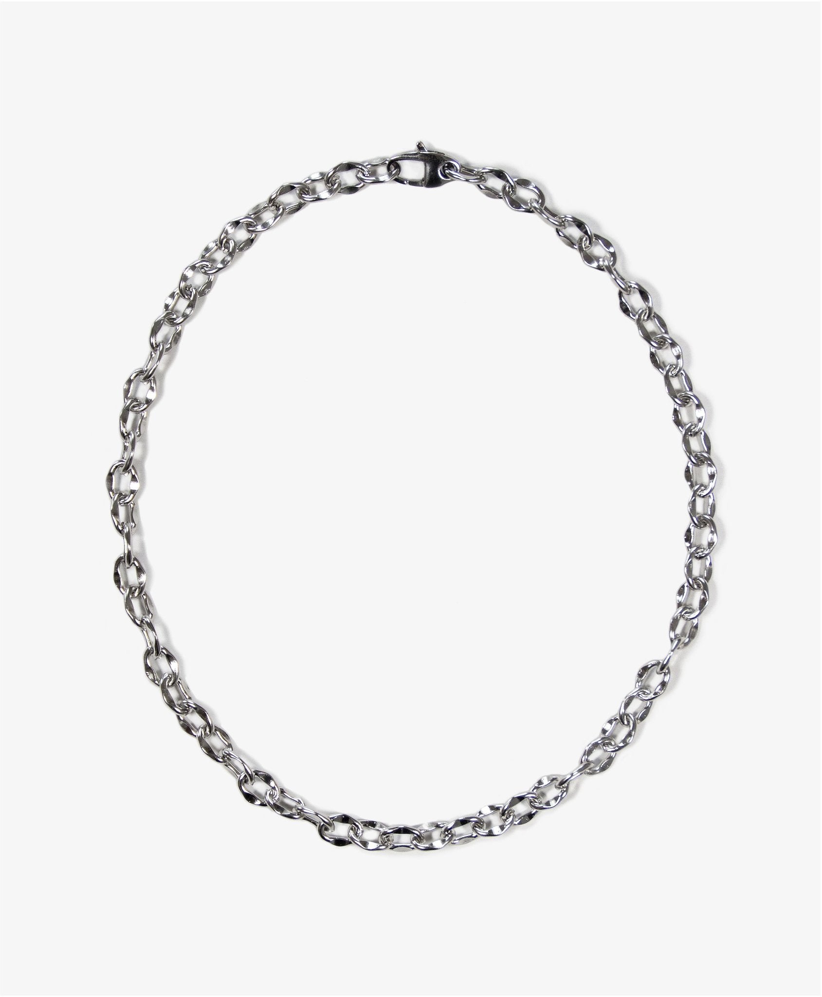 silver stainless steel choker chain necklace unchained 008 Brooklyn New York by llayers men women jewelry 