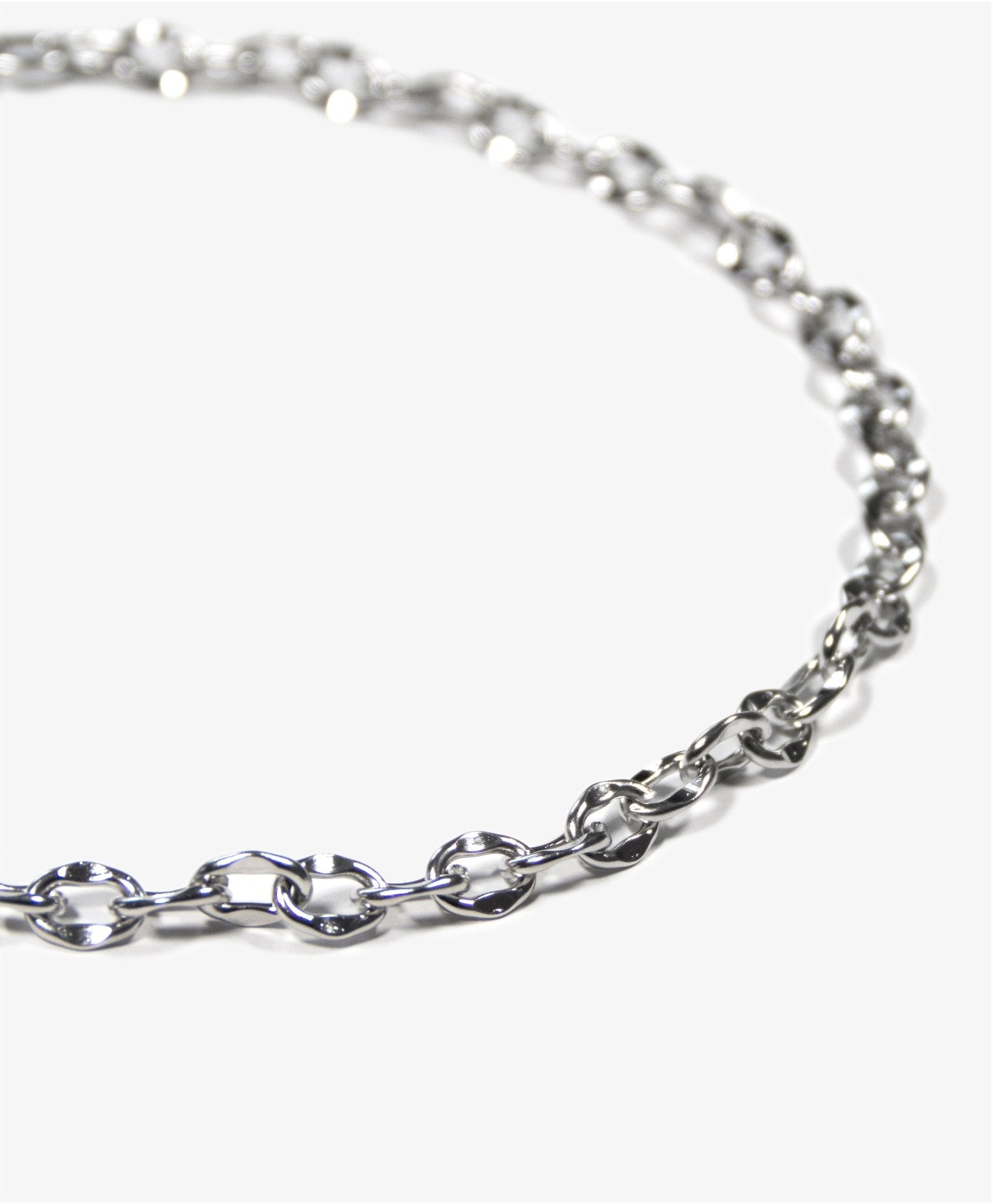 silver stainless steel choker chain necklace unchained 008 Brooklyn New York by llayers men women jewelry 