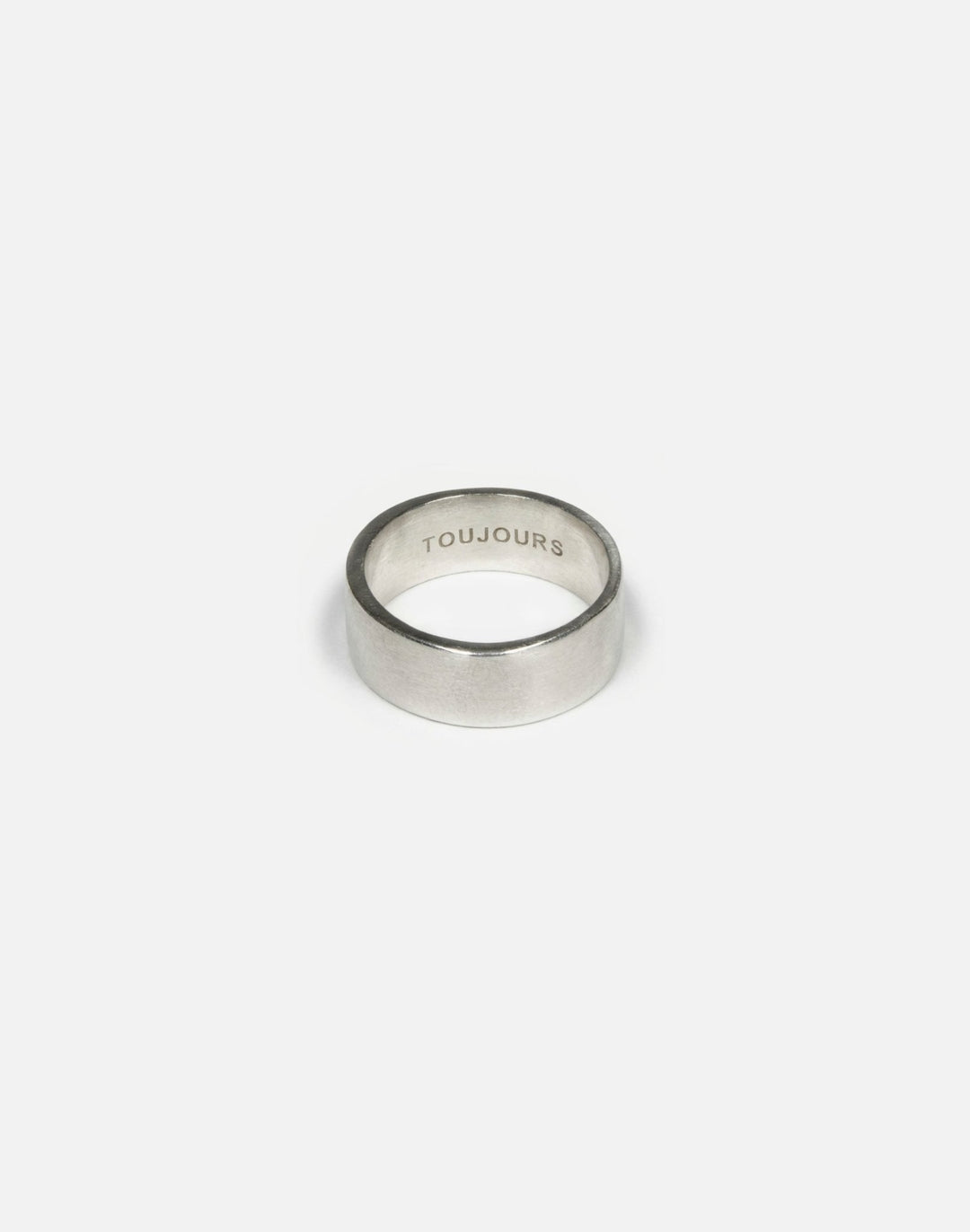 Men's sterling silver 8mm round ring band. Modern minimalist jewelry made in Brooklyn New York by llayers.