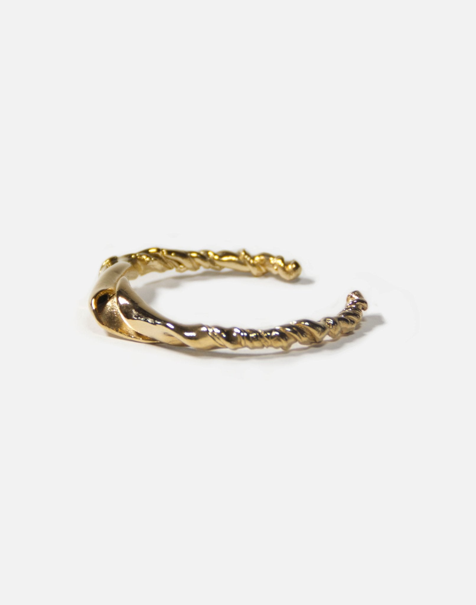 Gold cuff bracelet. Minimalist and modern jewelry made in Brooklyn New York by llayers.