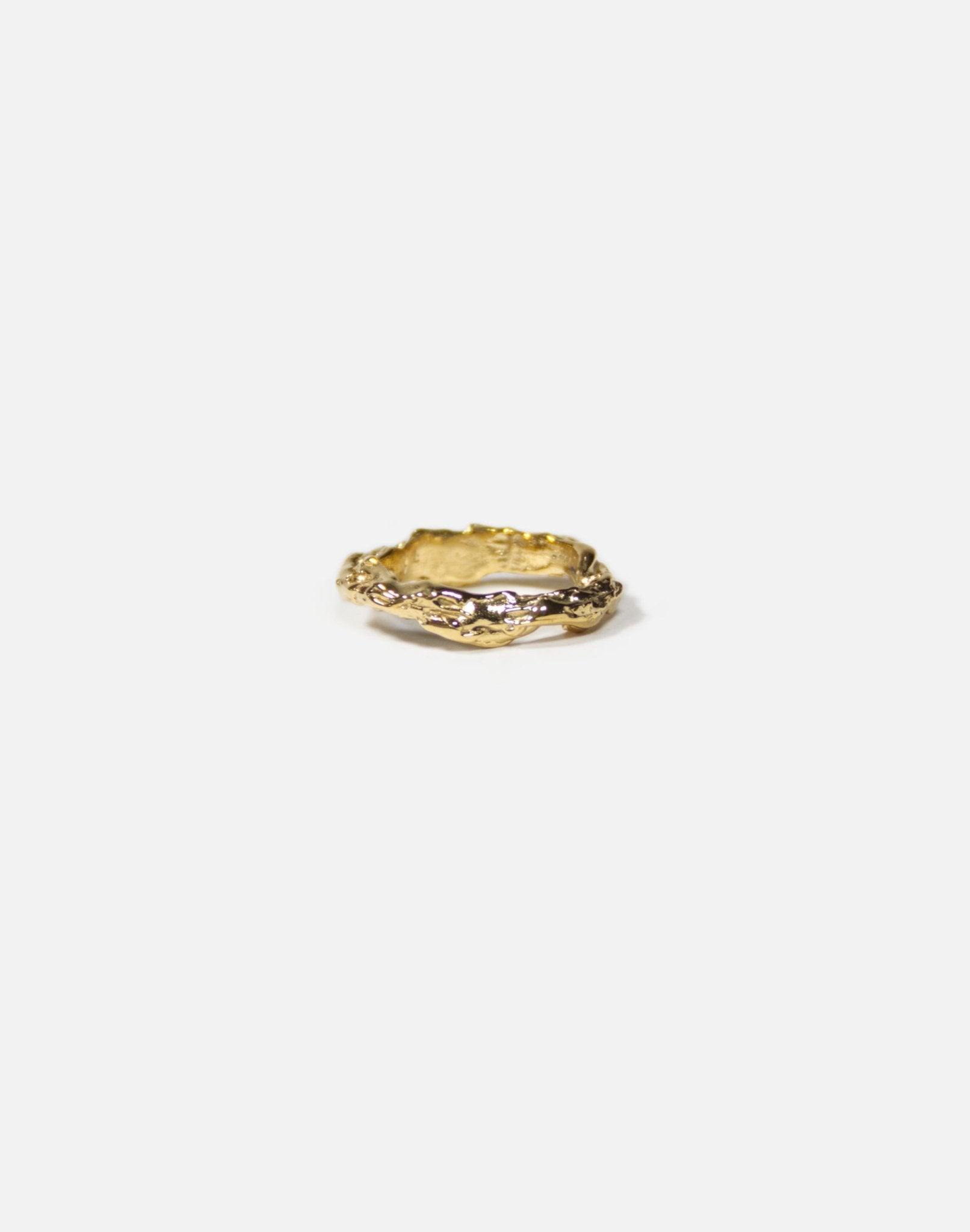 Gold textured ring. Modern minimalist jewelry made in Brooklyn New York llayers