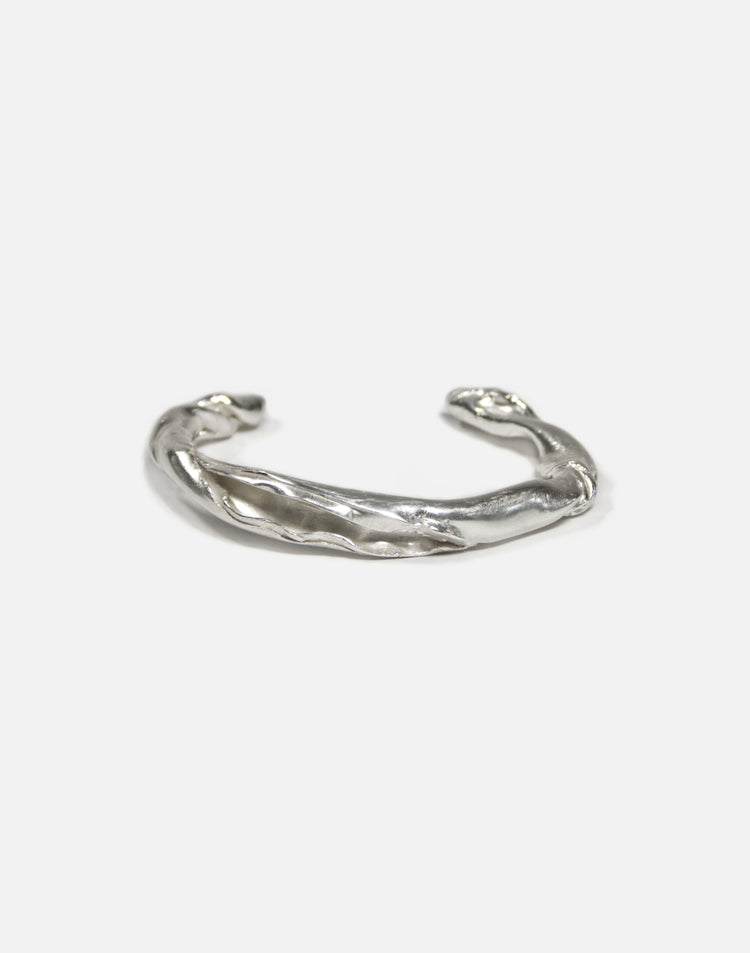 men women sterling silver twisted weave cuff bracelet jewelry made in Brooklyn New York llayers F3