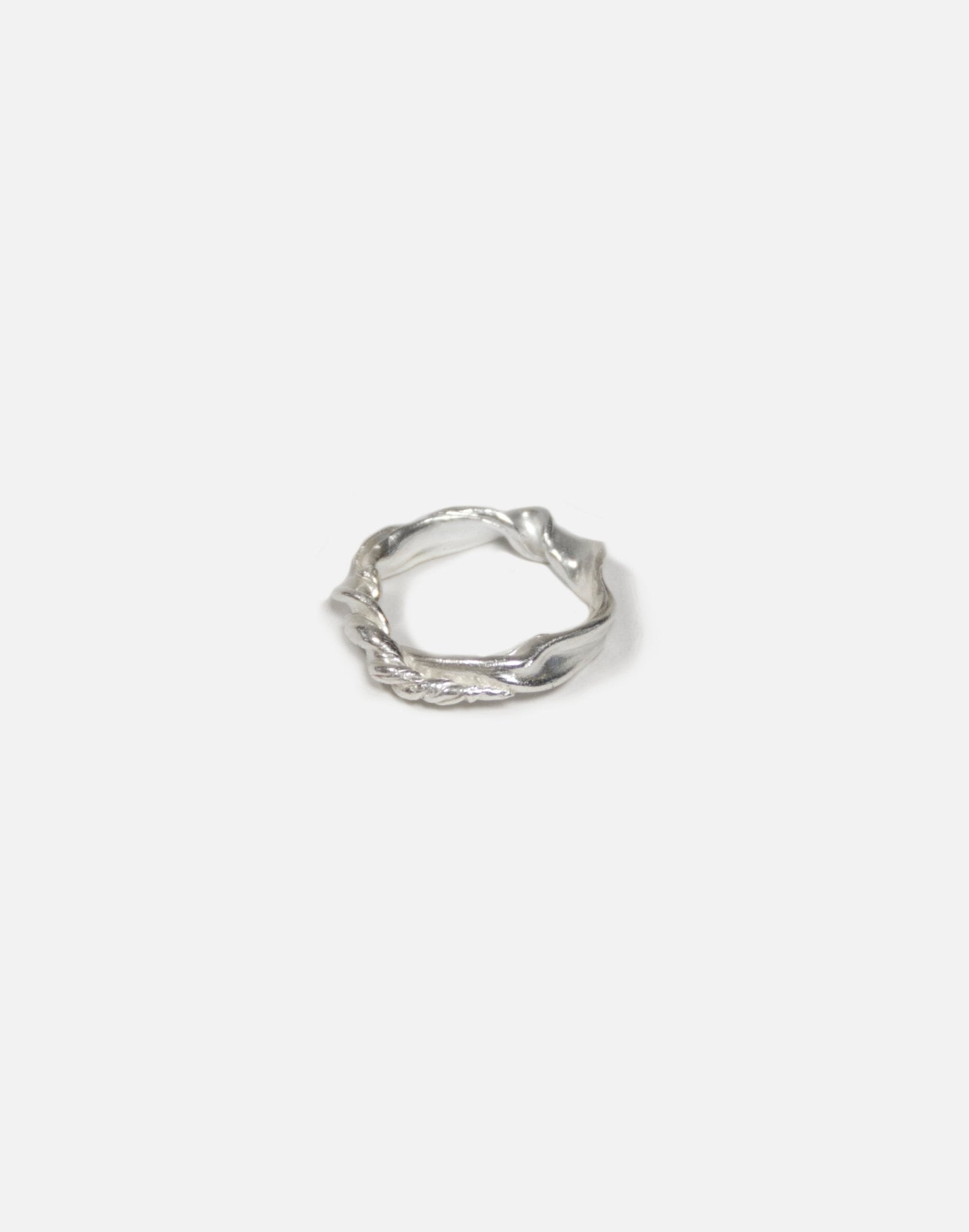 Sterling silver twisted ring. Best affordable jewelry made in Brooklyn New York by llayers