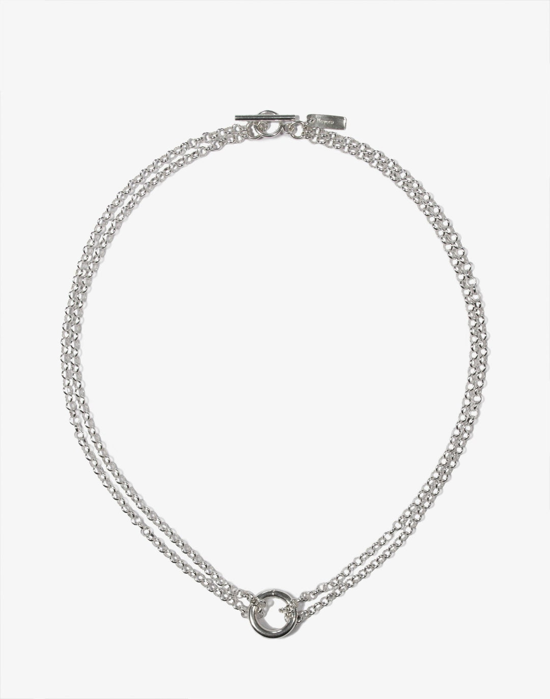 Sterling silver necklace chain loops choker. best minimal jewelry handcrafted In Brooklyn New York by llayers.