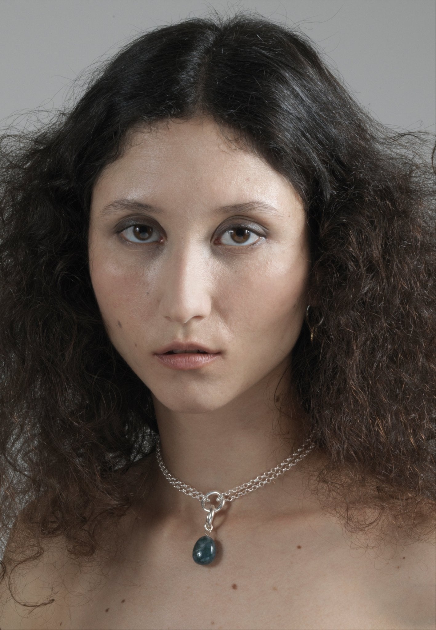 Stone and sterling silver necklace chain. Best minimalist affordable jewelry handcrafted In Brooklyn New York by llayers.