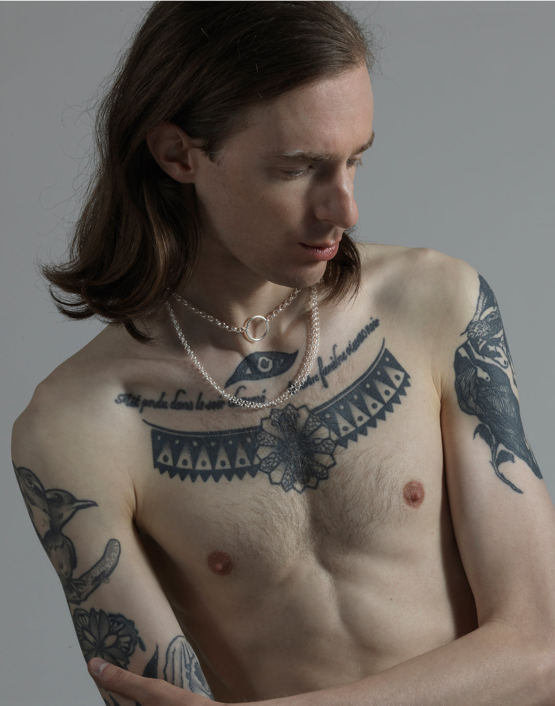 Men's silver choker chain necklace Made In Brookyn New York by llayers