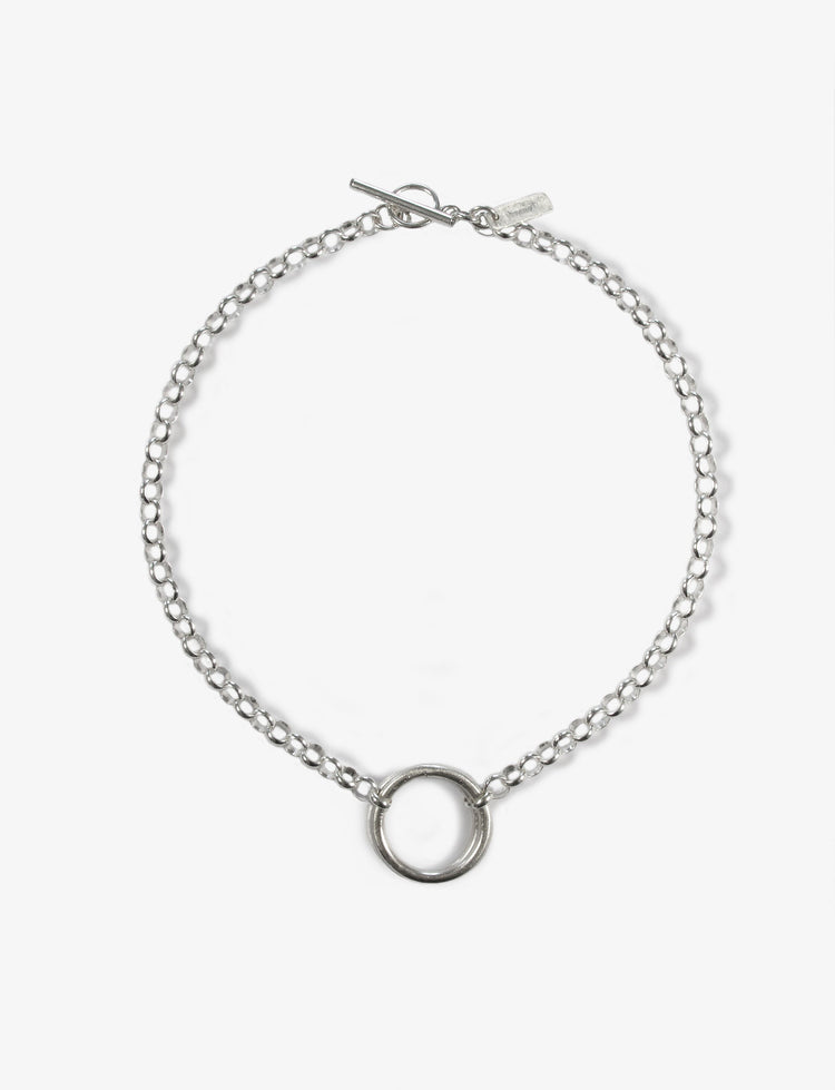Men's silver choker chain necklace Made In Brookyn New York by llayers