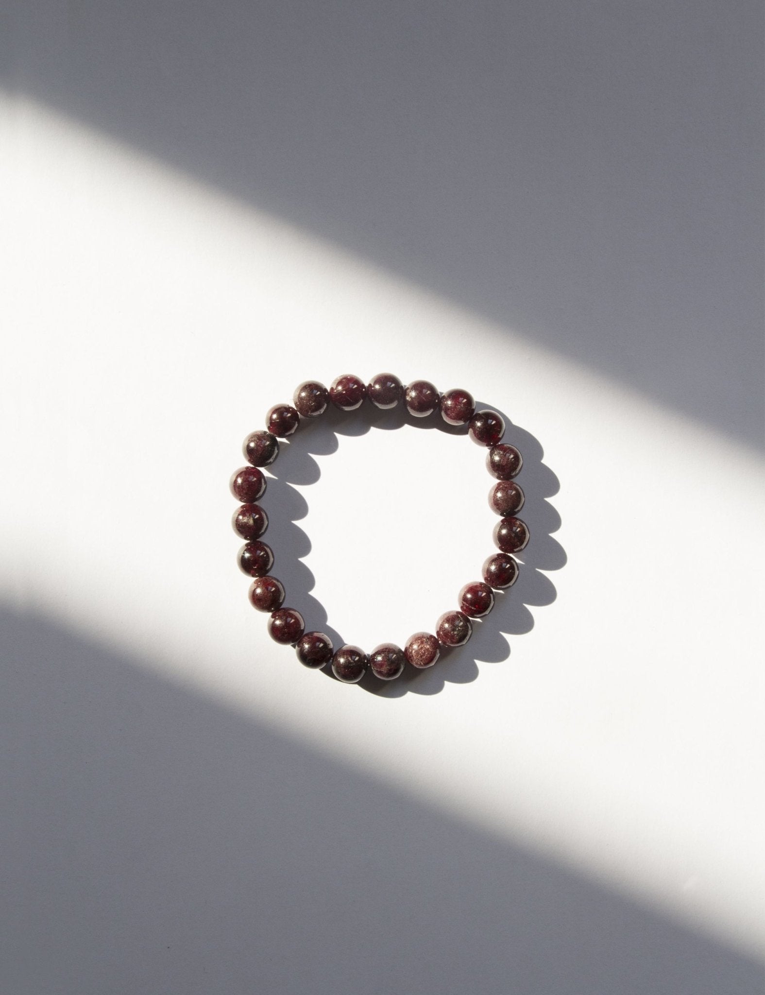 garnet healing stone beads bracelet in new york brooklyn by llayers men women jewelry