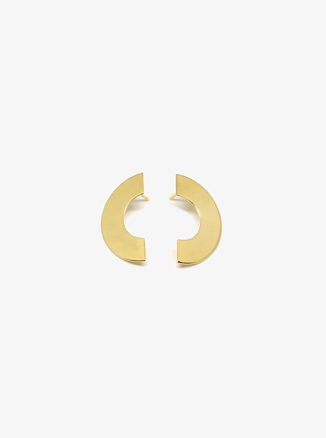 gold moon crescent statement earrings phase brooklyn new york by llayers jewelry men women 