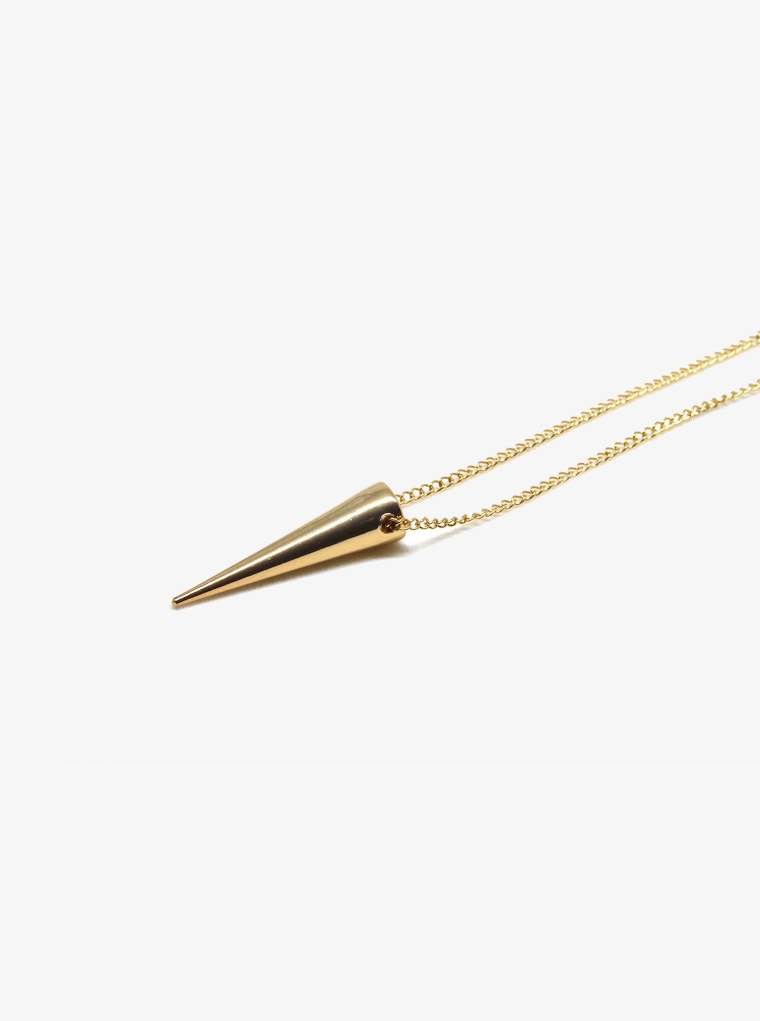 llayers jewelry necklace gold punk spike collier pointe or 