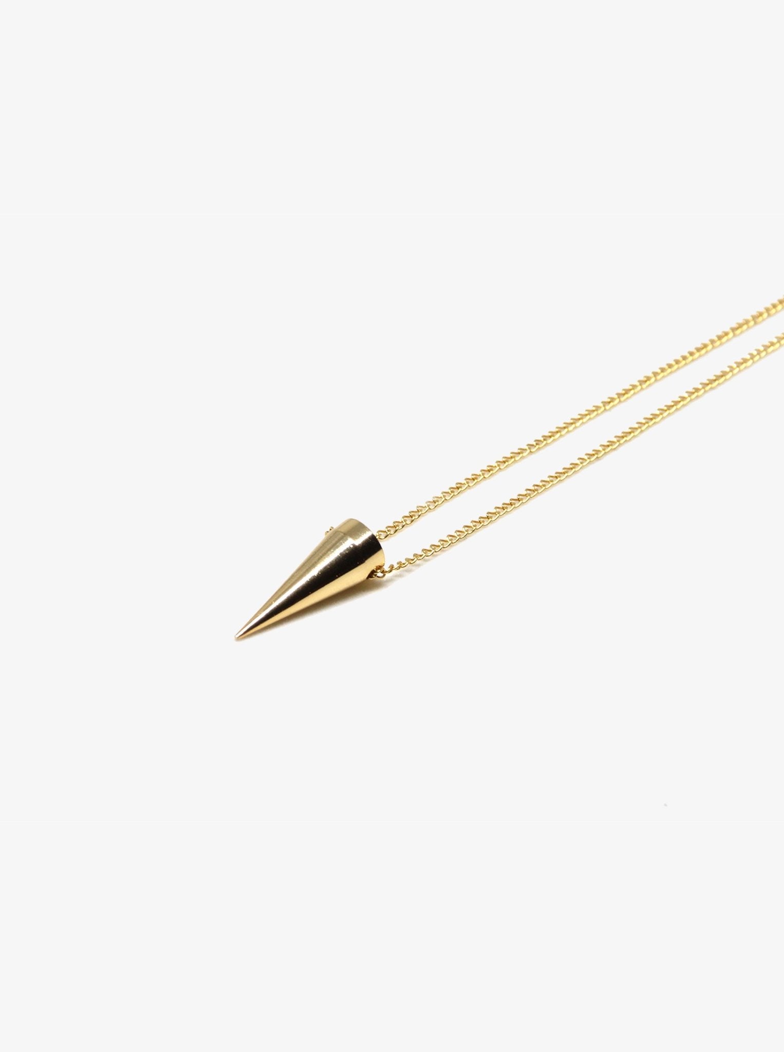 llayers jewelry necklace gold punk spike collier pointe or 