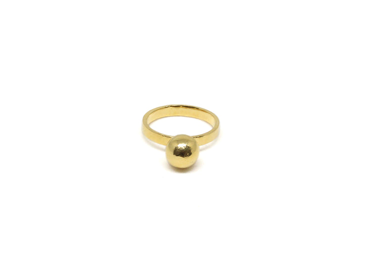 llayers jewelry ring moon sphere solar gold bague minimale or sphere boule lune