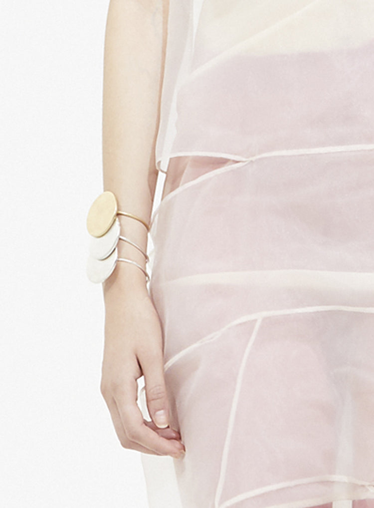 llayers jewelry cuff solstice brass bracelet rond minimal lunaire laiton made in france