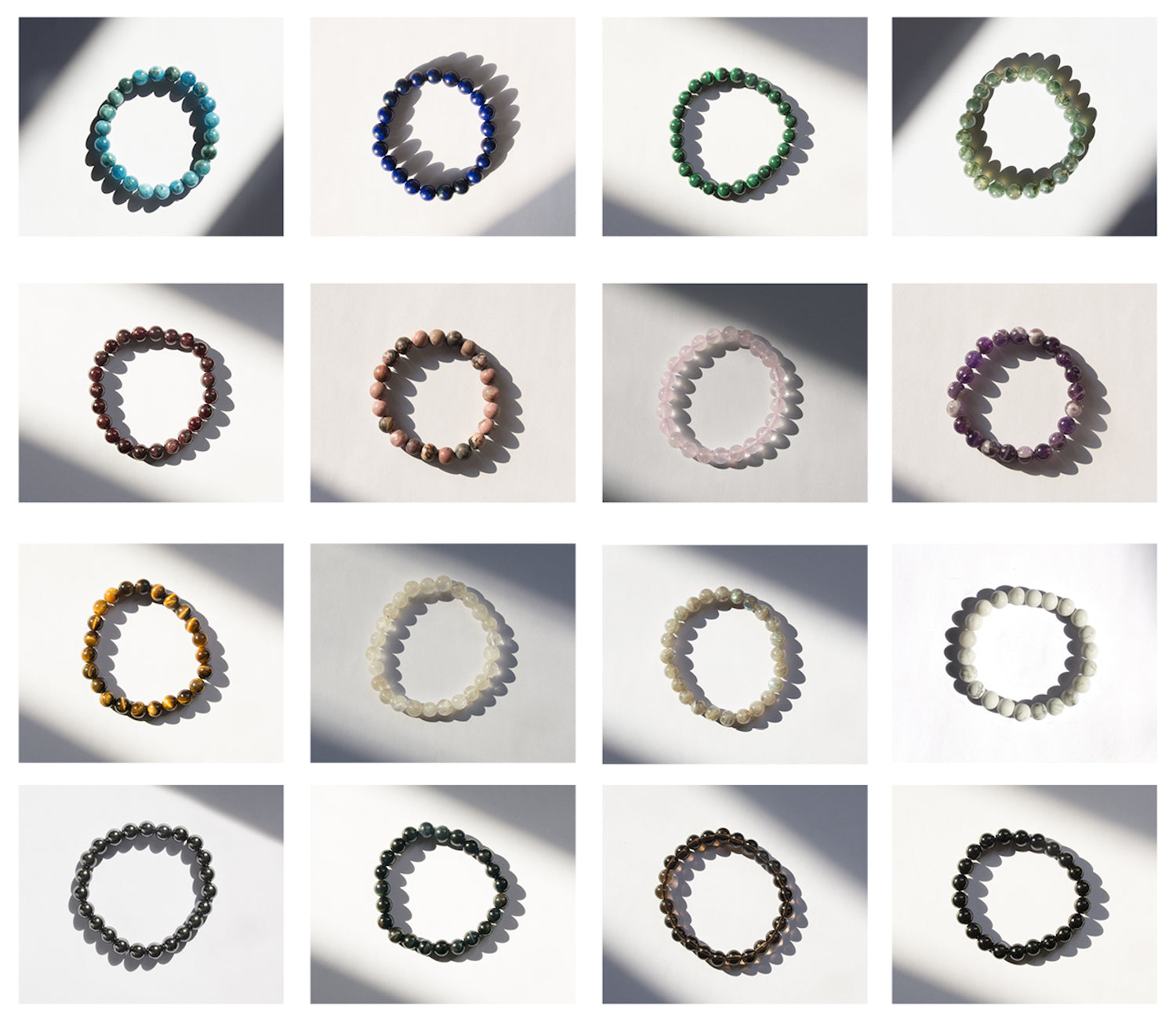 llayers bijoux bracelet pierres rondes lithothérapie