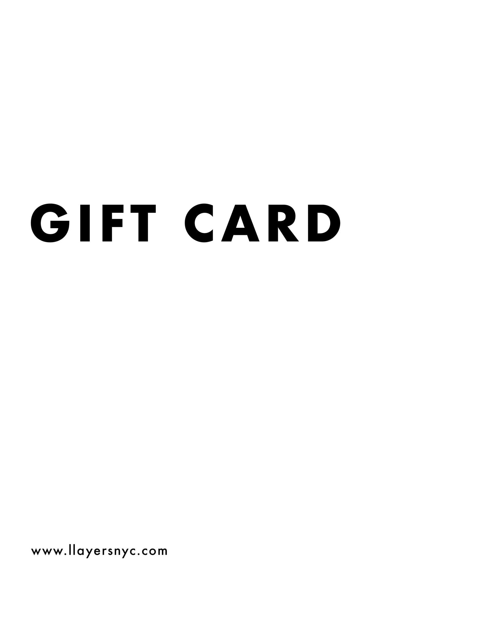 jewelry gift card handmade in brooklyn New York by llayers