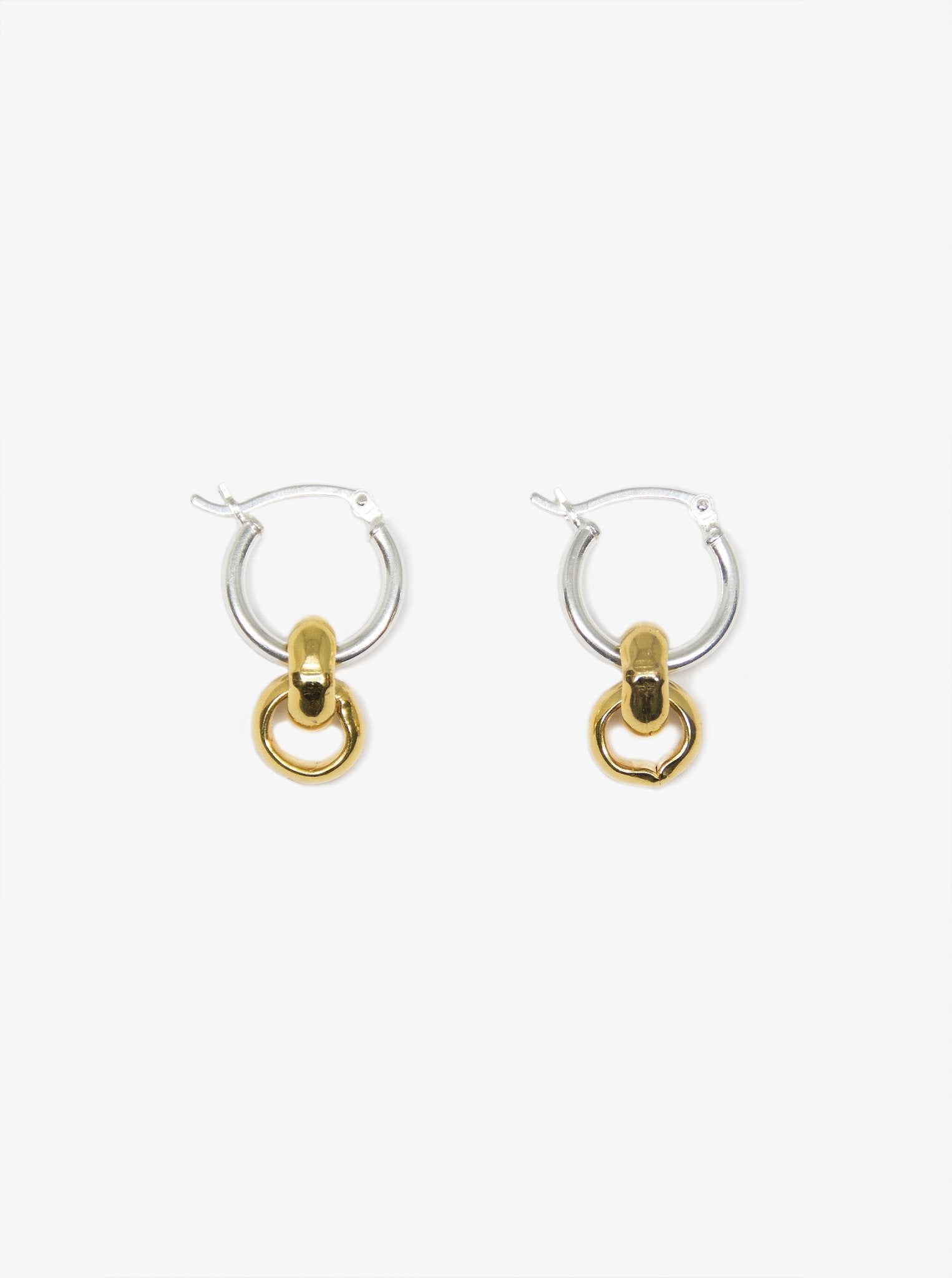 llayers men women minimal infinity gold silver hoop earrings brooklyn new york
