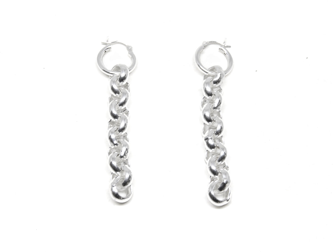 llayers jewelry infinity + interlaced silver hoops earrings- boucles d'oreilles créoles avec cercles entremêlés en argent