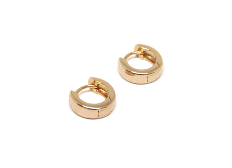 llayers créoles clip en or épais gold bold hoop earrings 