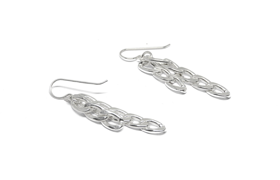 llayers bijoux boucles d'oreilles made in france anneaux chaîne maillons en argent- 