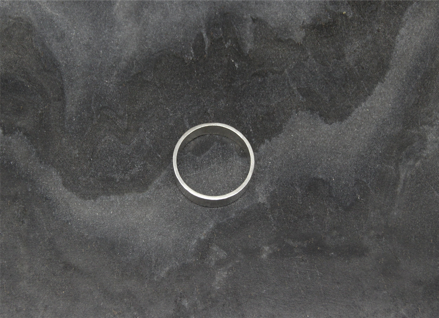 wedding Minimalist silver ring band ellipse bague unisexe large fiançaille initiales en argent