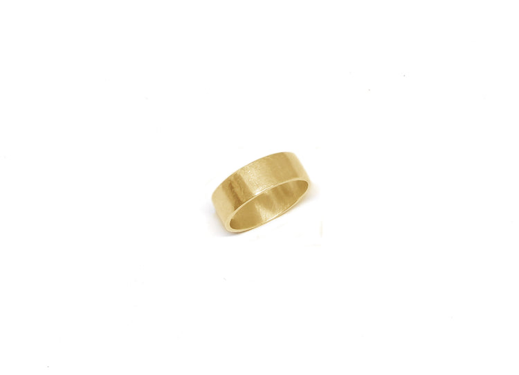 wedding Minimalis gold ring band ellipse bague unisexe large gravée initiales or vermeil