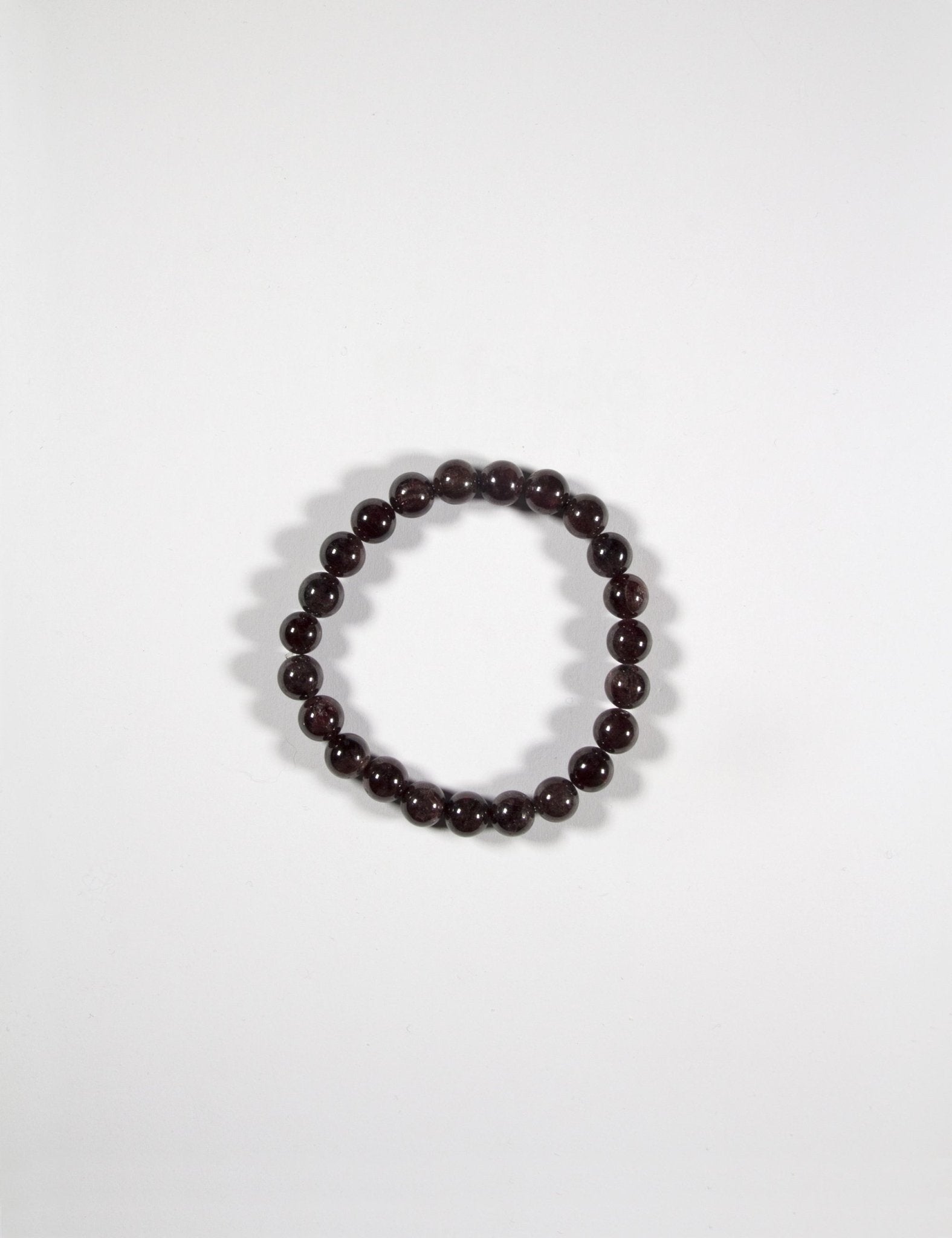 llayers bracelet avec pierres rondes grenat red lithothérapie