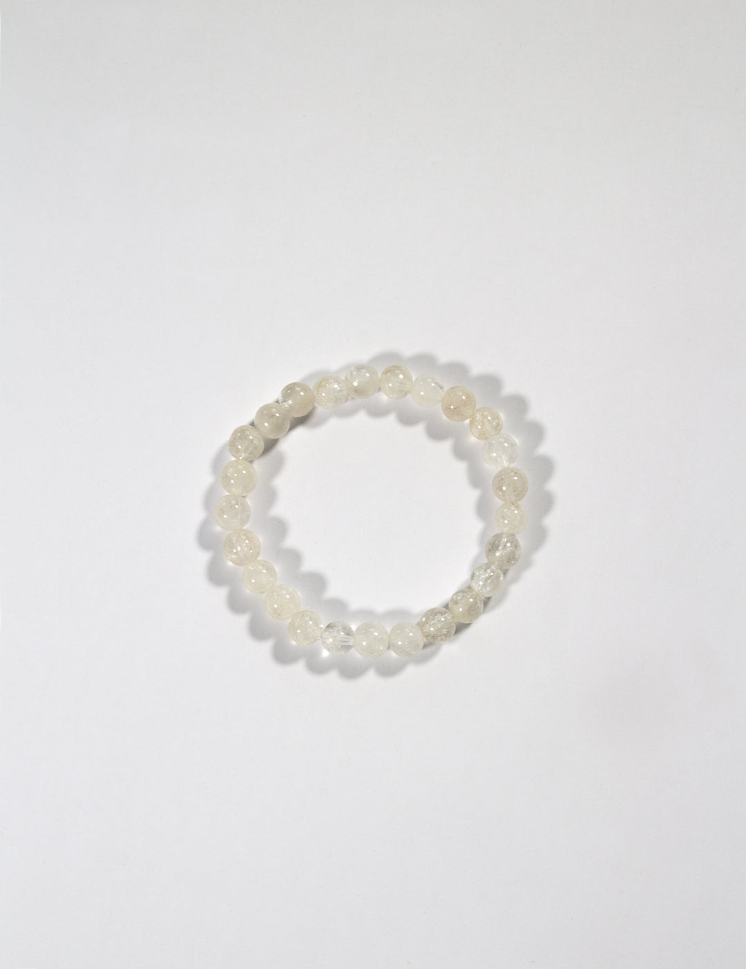 llayers bracelet avec pierres rondes quartz cristal roche lithothérapie