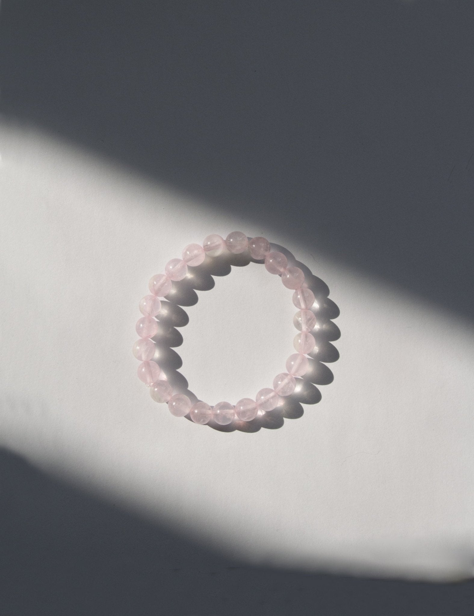 llayers bracelet avec pierres rondes quartz rose lithothérapie