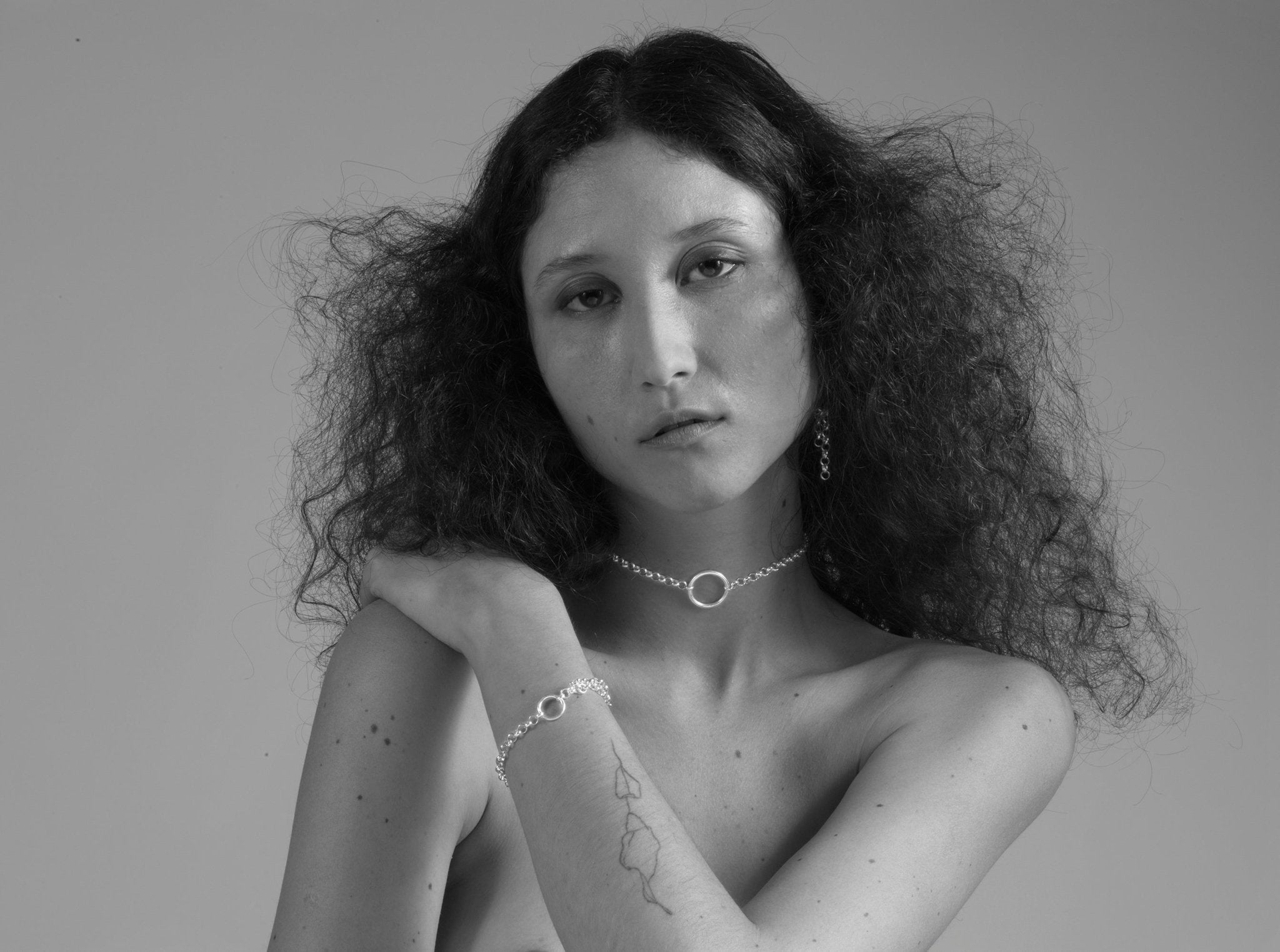 llayers minimal silver chain choker necklace - Made In Brookyn New York  2