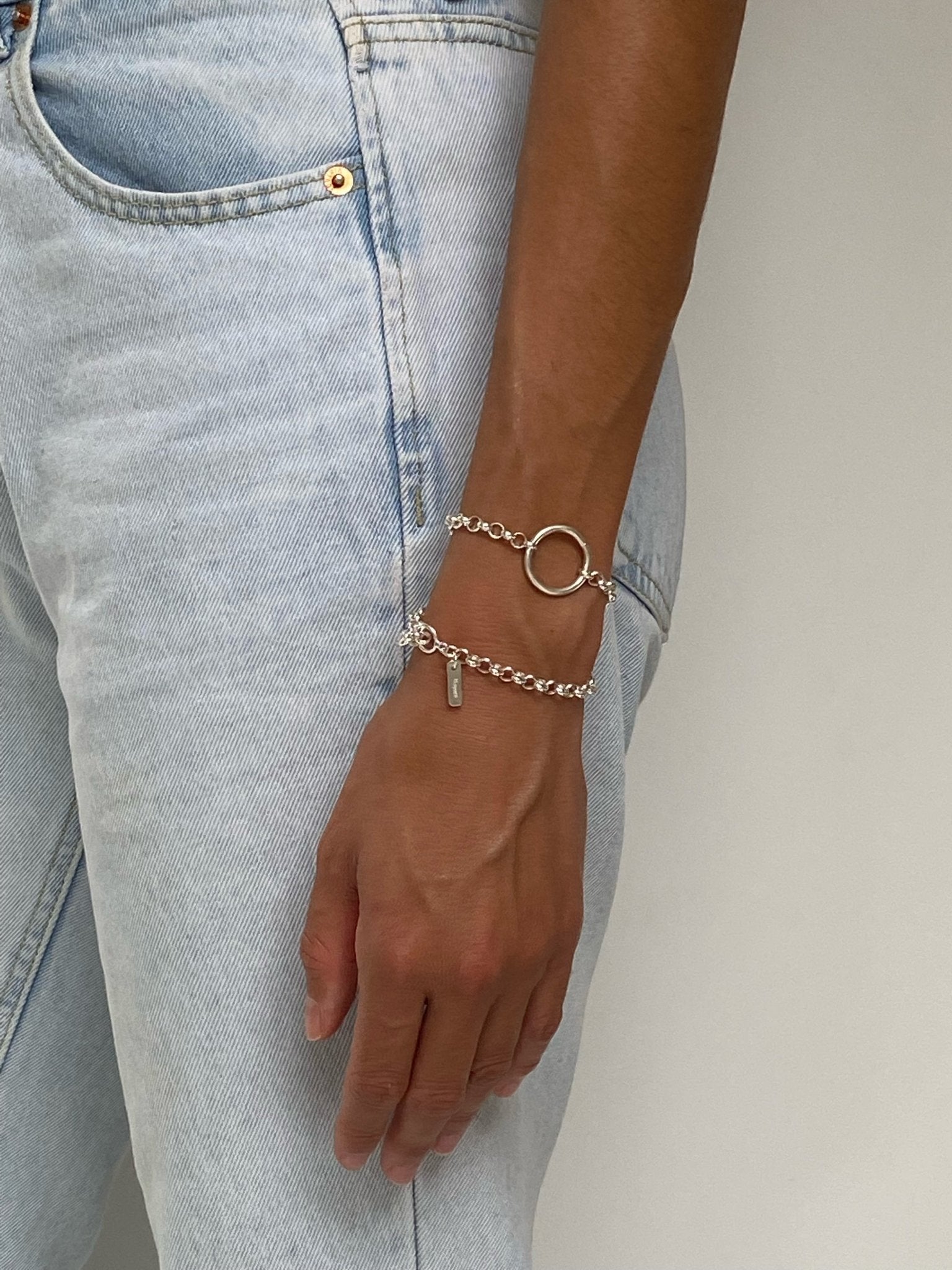 llayers silver chain choker necklace Made In Brookyn New York 