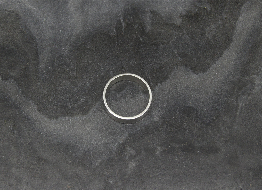 wedding Minimalist silver ring band ellipse bague homme unisexe 8mm large fiançaille initiales en argent
