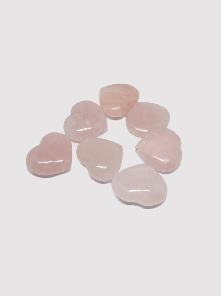 llayers pierre amour coeur quartz rose heart pink quartz crystal healing stone