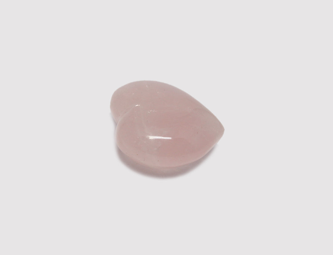 llayers pierre amour coeur quartz rose heart pink quartz crystal healing stone