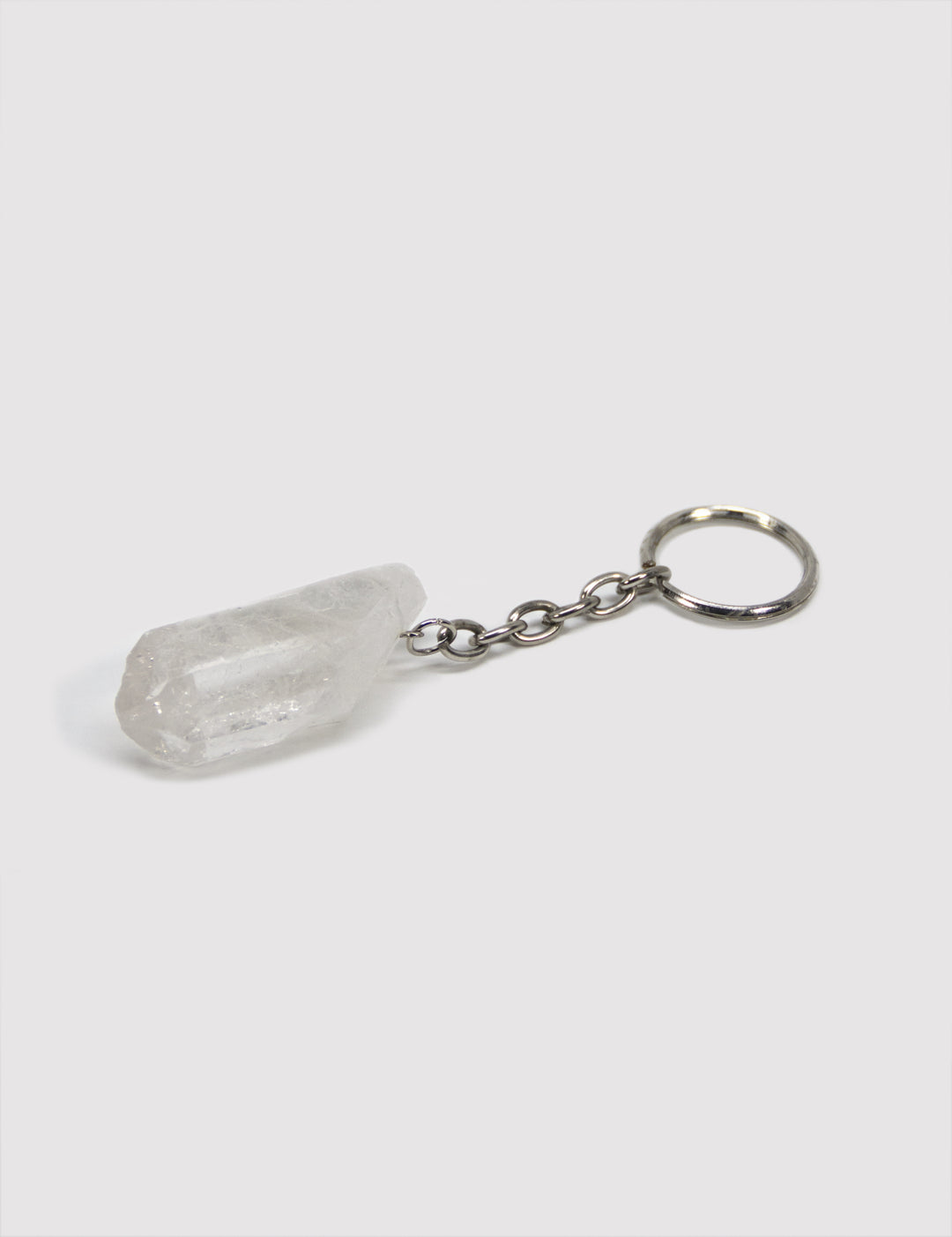 llayers porte-clé en pierre quartz cristal de roche naturel lithothérapie