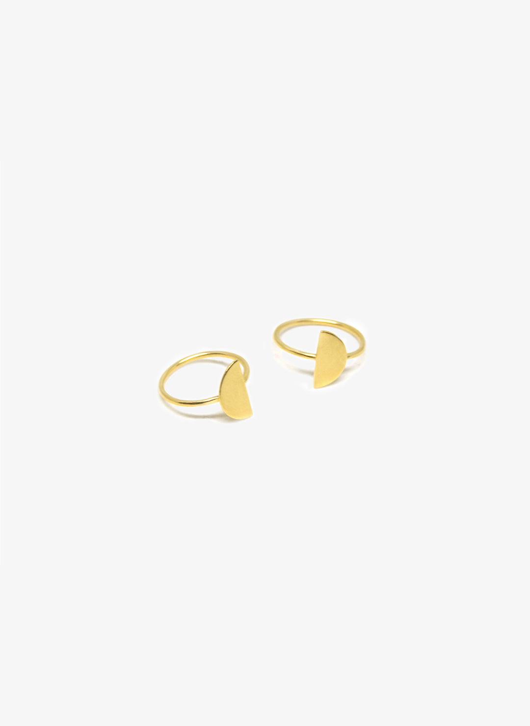 minimal gold ring moon crescent geometric new york brooklyn by llayers