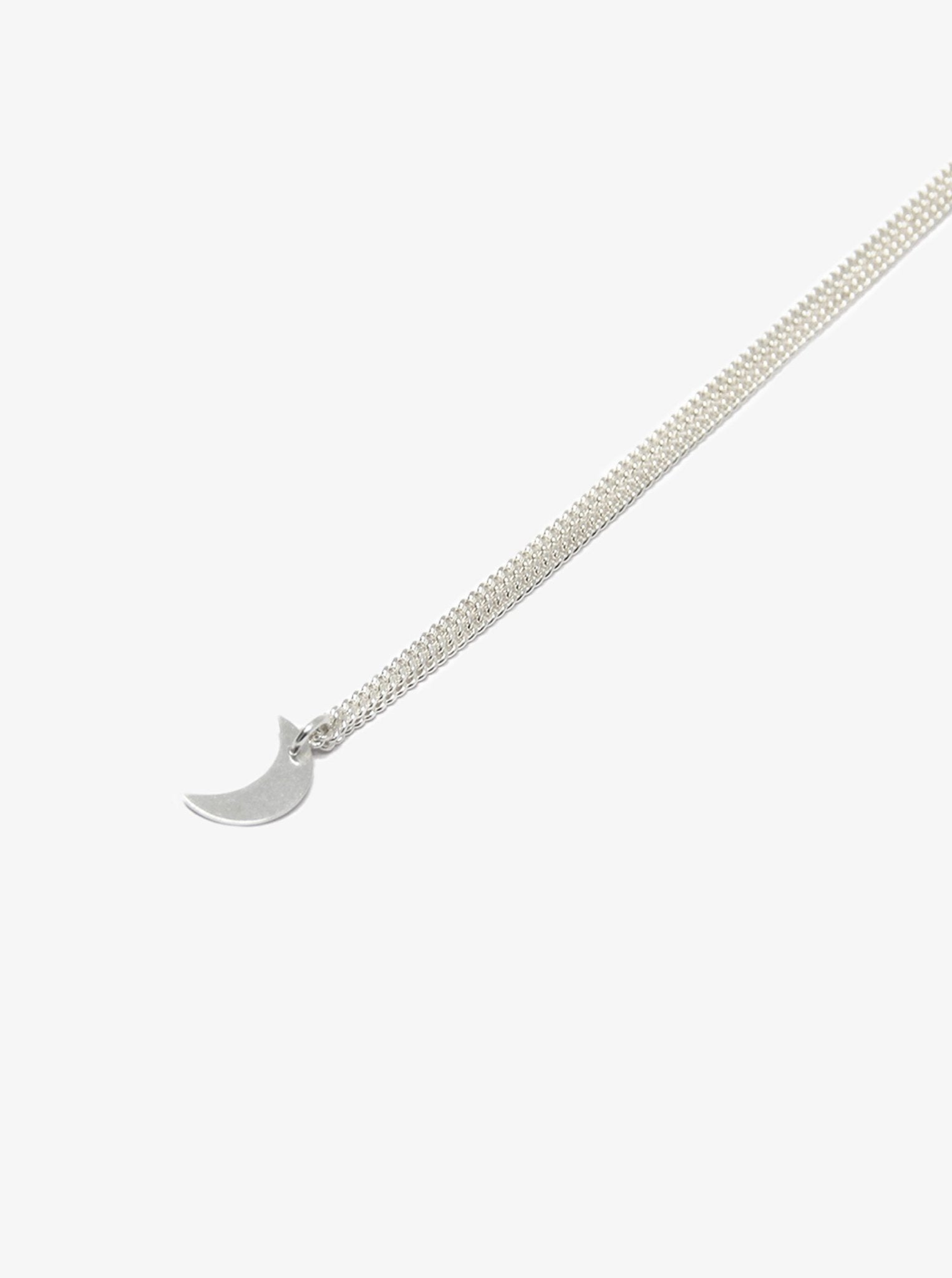 moon crescent silver pendant minimalist by llayers jewelry 